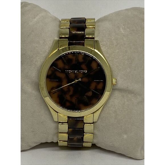 Michael Kors Runway MK4284 Women's Stainless Steel & Acetate Analog Watch VK734 - Picture 1 of 12